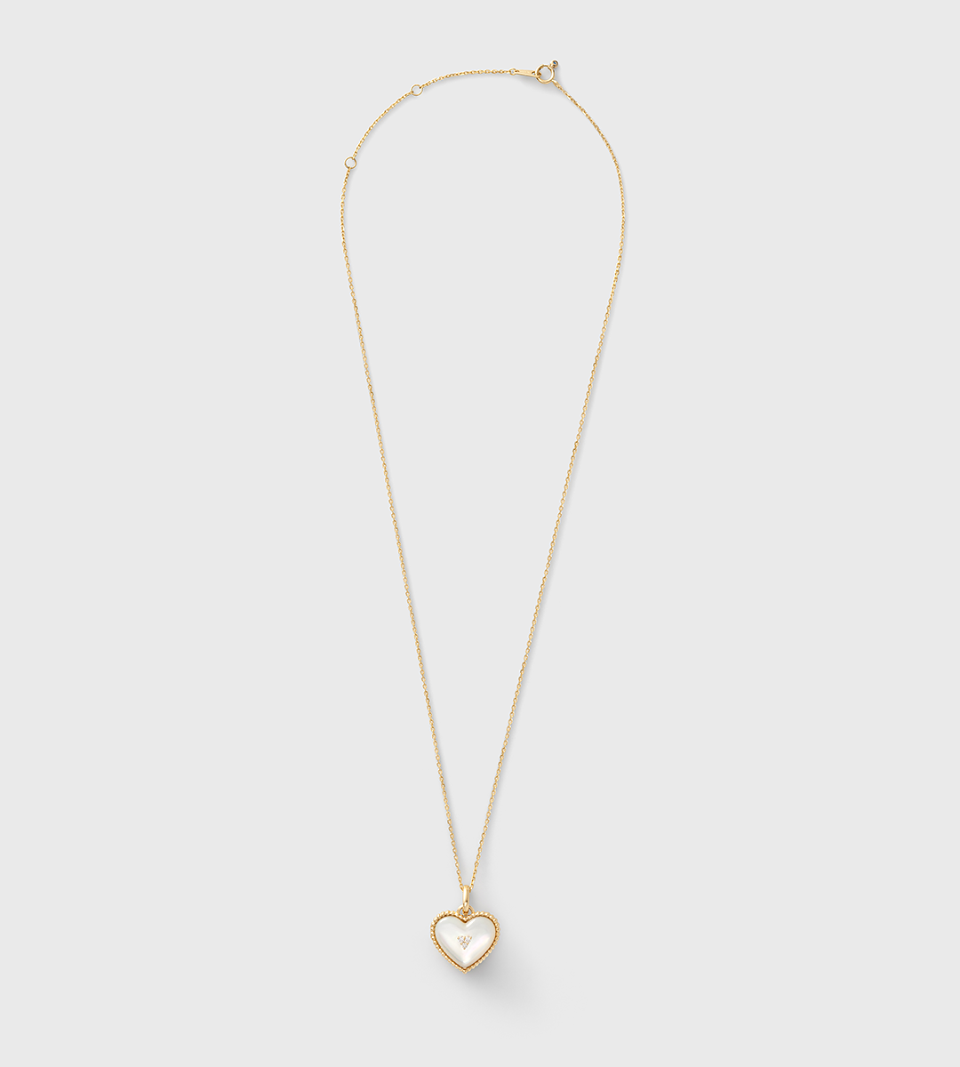 #pendant material_White Mother of Pearl
&&#chain_free gold vermeil chain