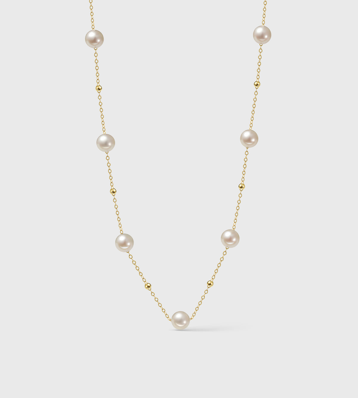 #metal color_yellow gold&&#Pearl Grade_AA Pearl Grade (14K Gold Chain)
