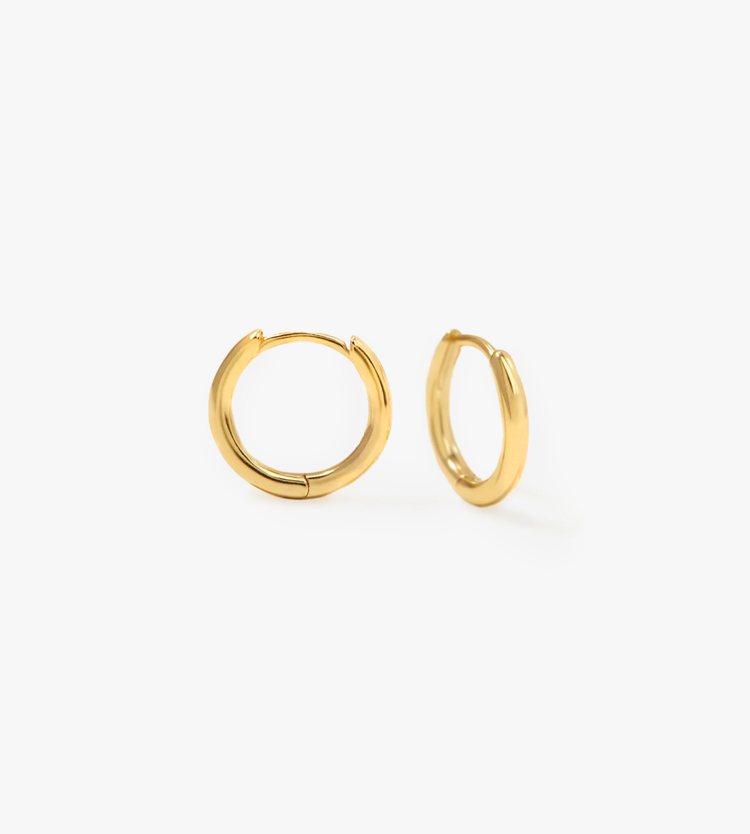 Gold Huggie Earrings, Hoop Earrings, Small Hoop Earrings Gold Vermeil / 8mm