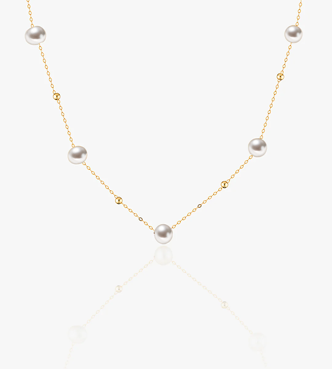No.561 starry night necklace：ゴールド ネックレス Convertible Aurora Starry Night Pearl Necklace by Gingiberi