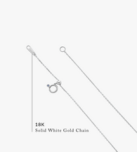 #chain_with 18k solid white gold chain