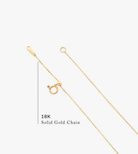 #chain_with 18k solid gold chain