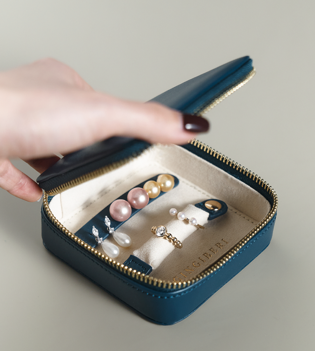 新品未使用 STAR JEWELRY アクセサリーケース ネイビー 新品未使用