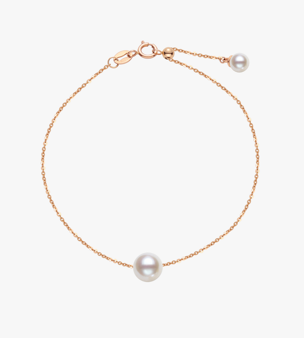 Gingiberi rose gold aurora pearl bracelet 18K SOLID GOLD