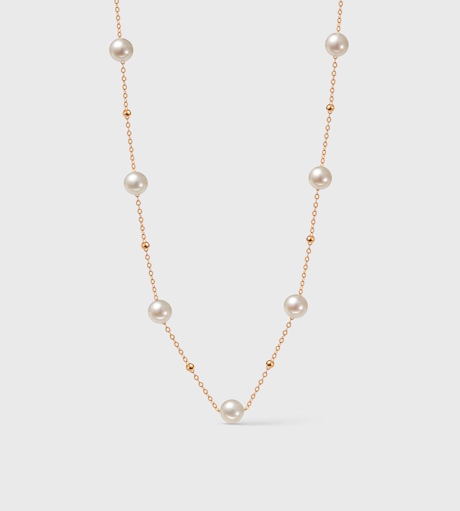 #metal color_rose gold&&#Pearl Grade_AA Pearl Grade (14K Gold Chain)