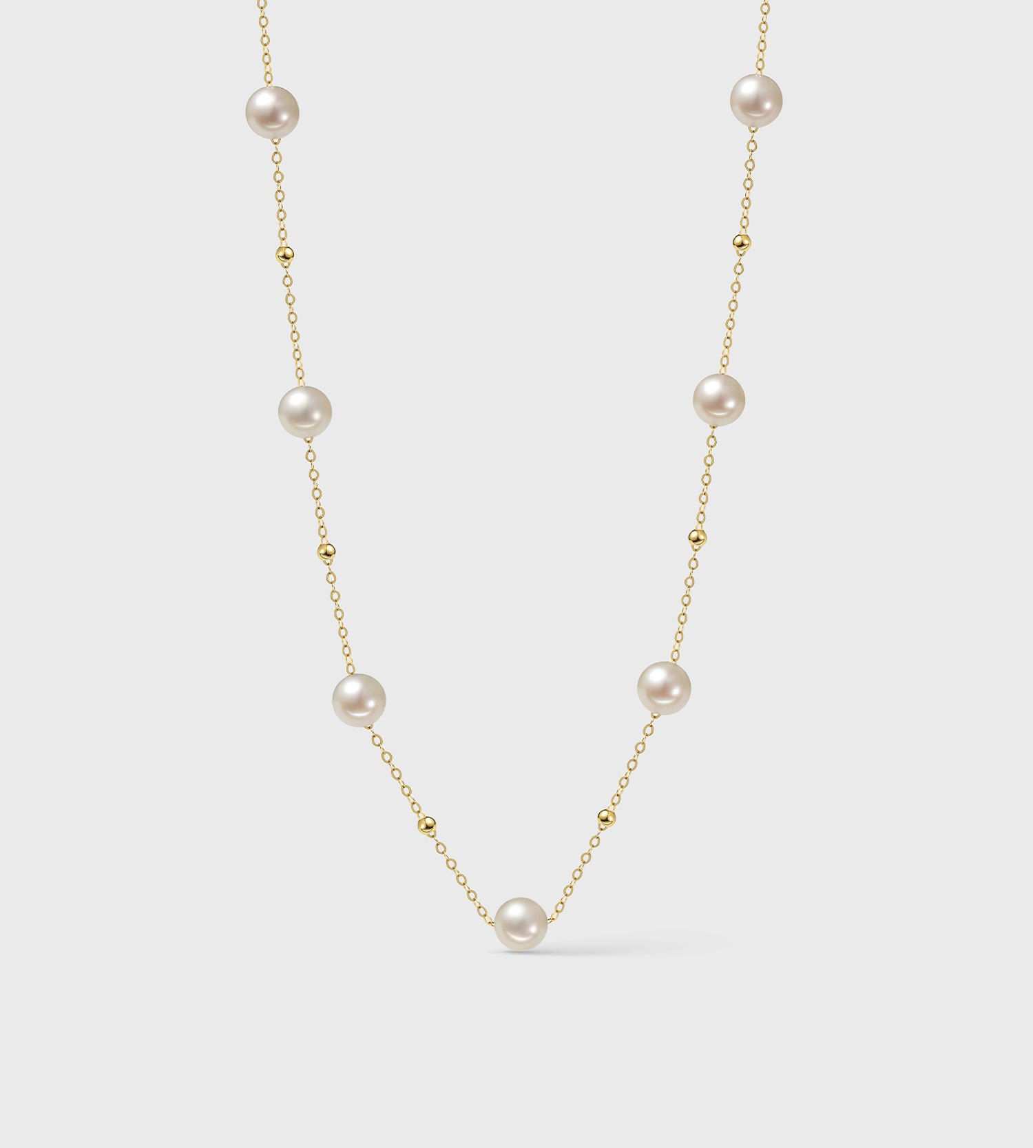 #metal color_yellow gold&&#Pearl Grade_AA Pearl Grade (14K Gold Chain)