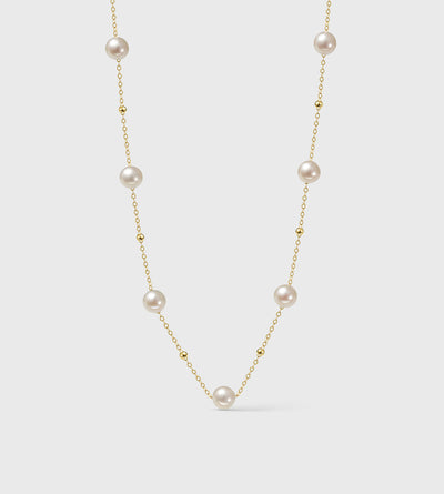 #metal color_yellow gold&&#Pearl Grade_AA Pearl Grade (14K Gold Chain)