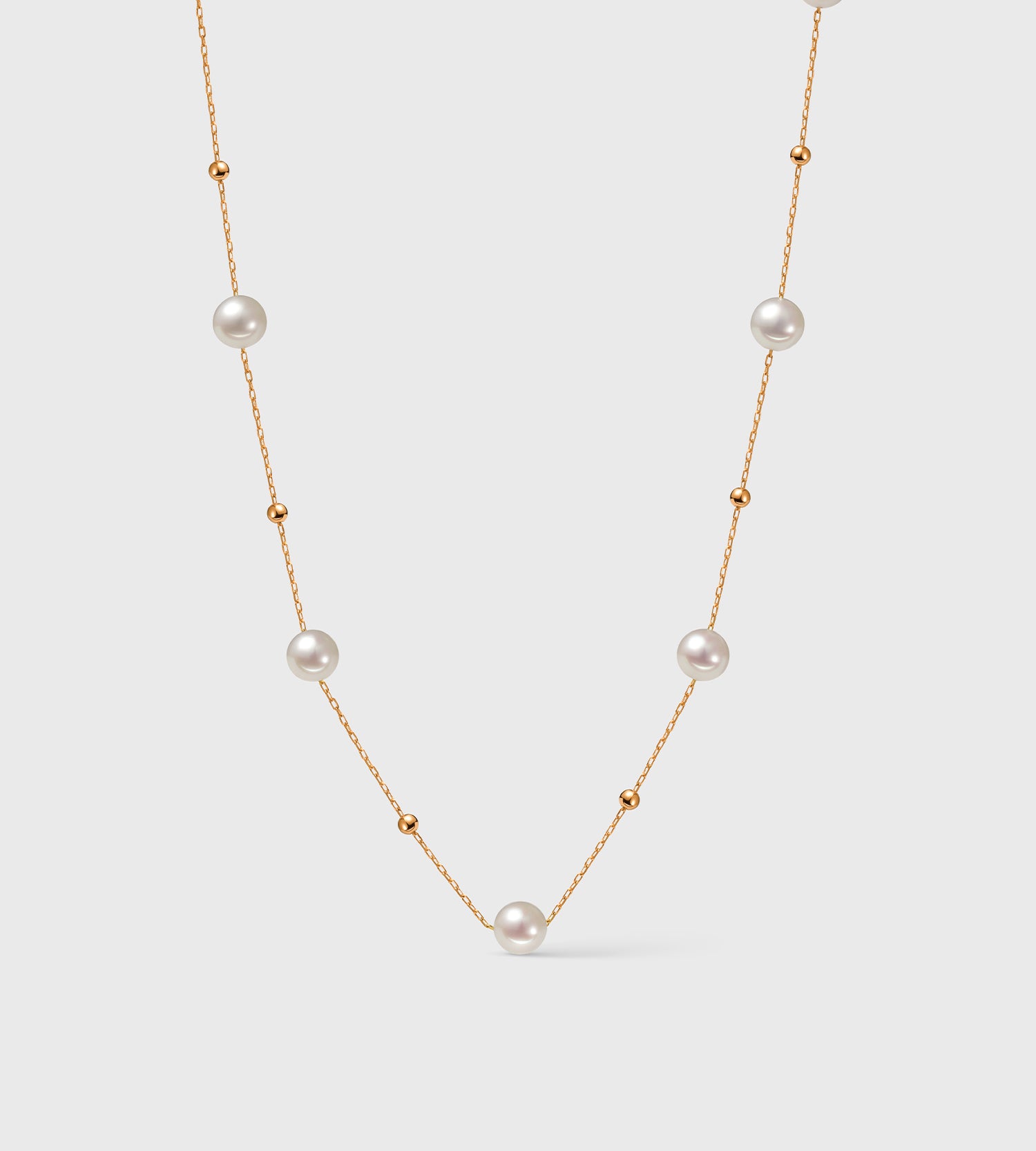 #metal color_rose gold&&#Pearl Grade_AAA Pearl Grade (18K Gold Chain)