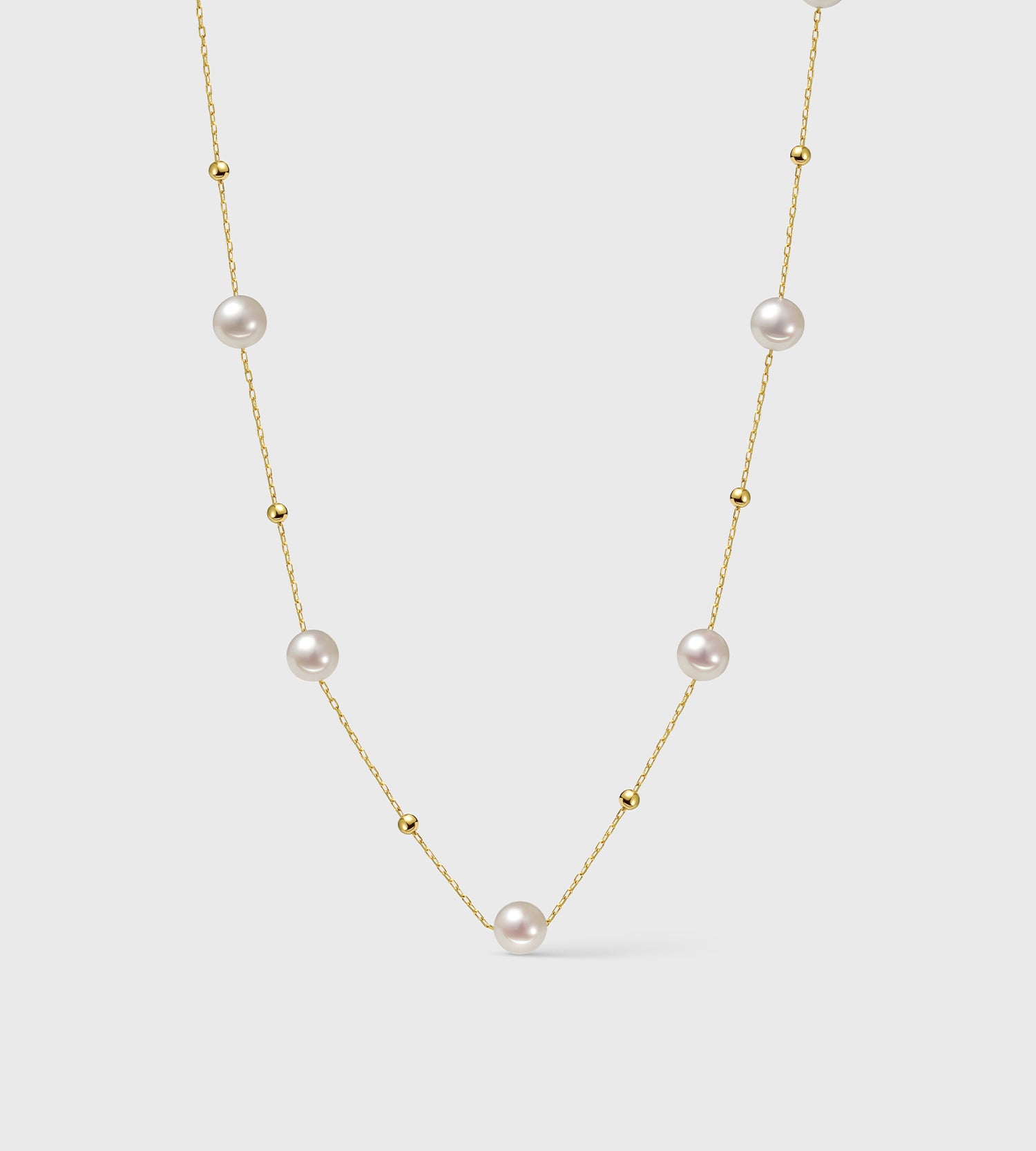 #metal color_yellow gold&&#Pearl Grade_AAA Pearl Grade (18K Gold Chain)