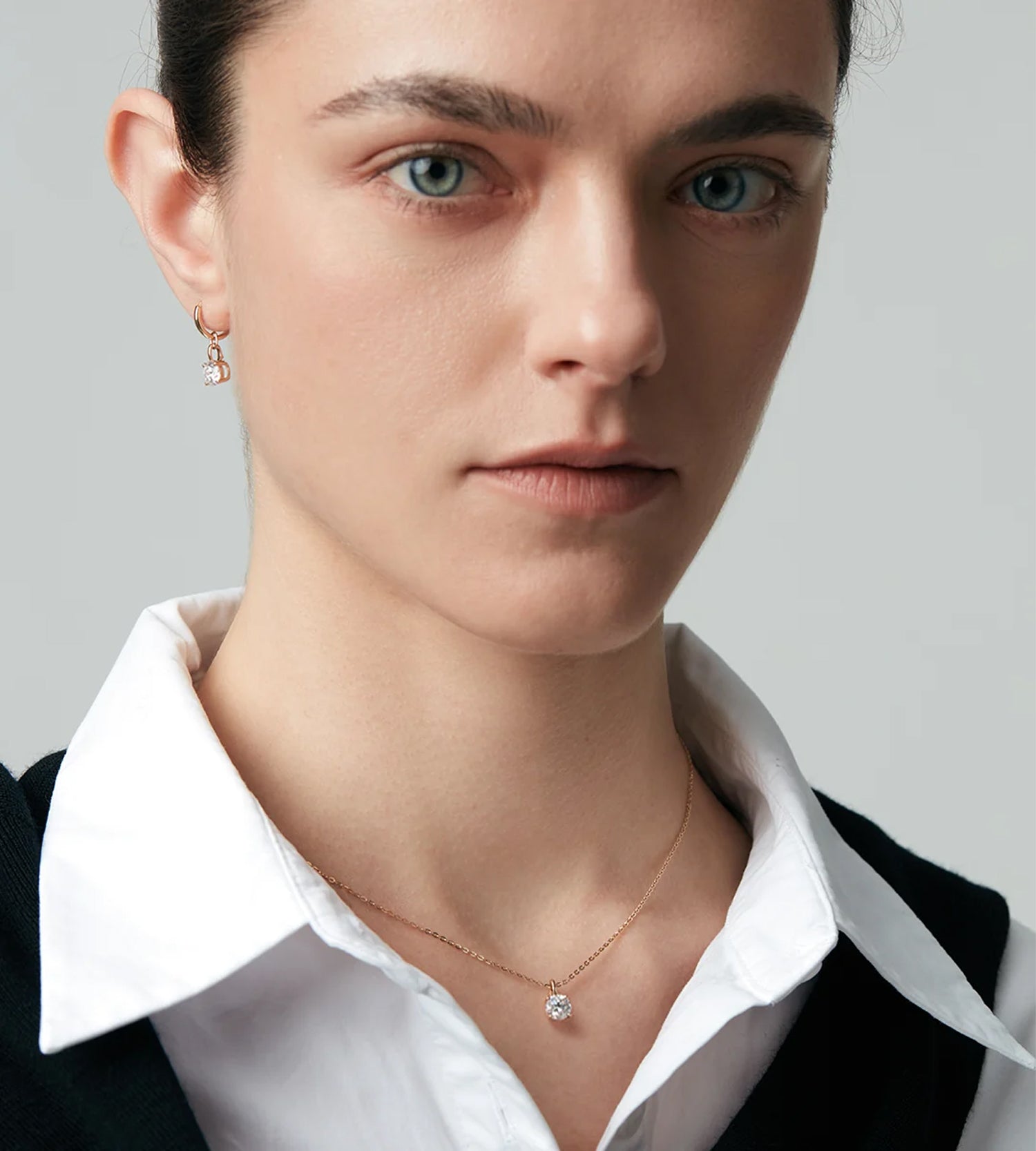 #style_with 14k solid gold chain#Carat Weight_1ct(Wait 10 Days)