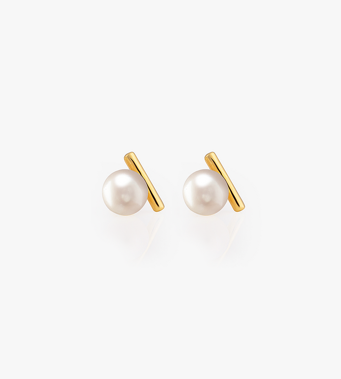 Gingiberi Pearl Jewelry 18k solid gold earrings gift for women