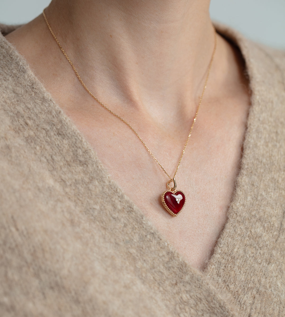 #pendant material_Red Agate
&&#chain_plain chain 