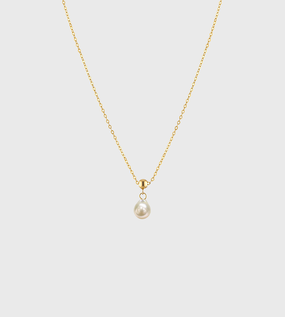 8-9mm Elegant Golden South Sea Pearl Necklace 18K Gold 8-9mm Elegant Golden South Sea Pearl Necklace 18K Gold