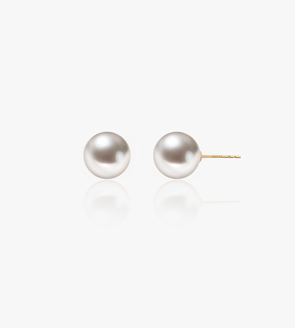 ☆ENGBROX☆ silver925 poetry heart pearl earring EBEA23052 Gingiberi 10-12mm Aurora Pearl Earrings Quality pearl