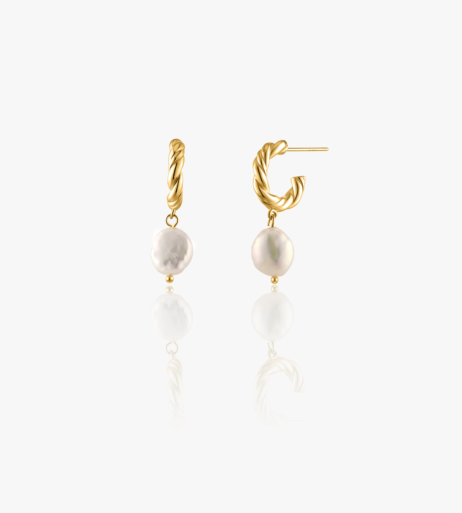 Gingiberi Aurora Baroque pearl earrings simple chic gift for women